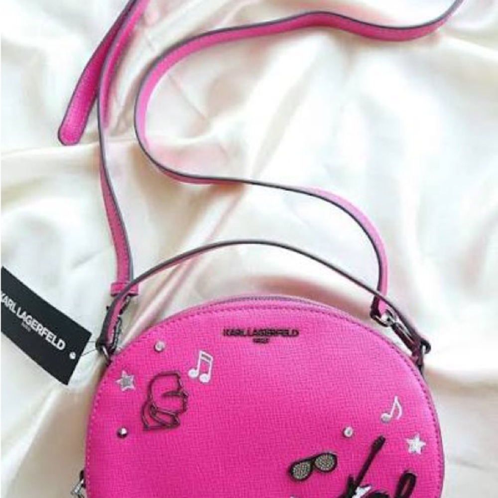 NWT!! Karl Lagerfeld Vibrant Pink Crossbody Bag